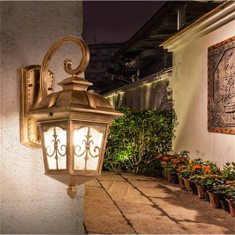 European Style Retro Outdoor Waterproof Wall Scone IP54