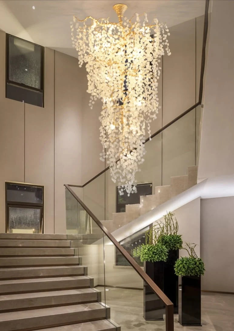 Creative Designer Luxury Gold Luster Money Tree Crystal Chandelier