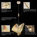 LUXURY Modern Multi Color Butterfly Pendant Light